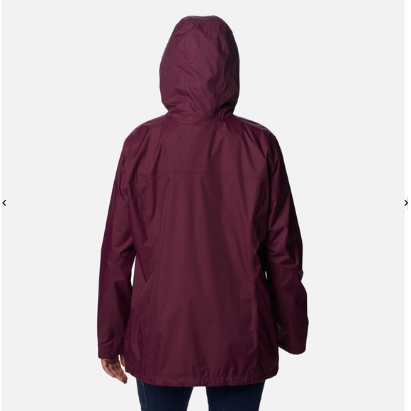 Columbia Arcadia Il Rain Jacket Women's Plus 3X Maroon - Picture 12 of 14